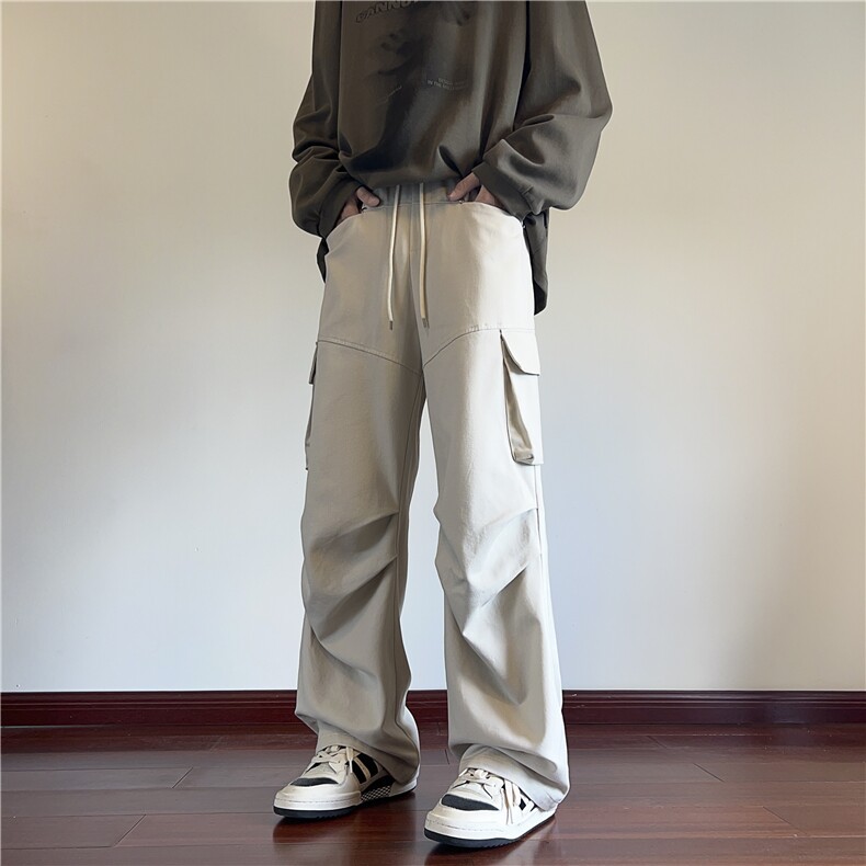 2025秋季新款美式高街潮流口袋褶皱工装裤B315-K24270-特p40控78，男装工装外套，电商B315