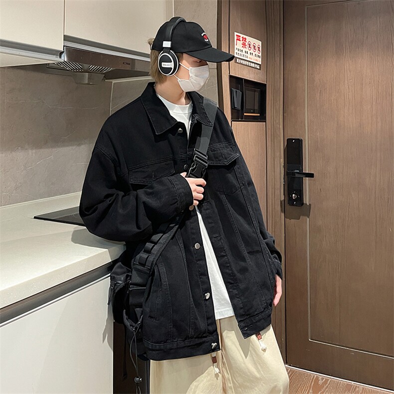 牛仔外套男韩版潮流美式高街帅2024春季新款ins宽松夹克W5690-P45,男装夹克,星座412-3