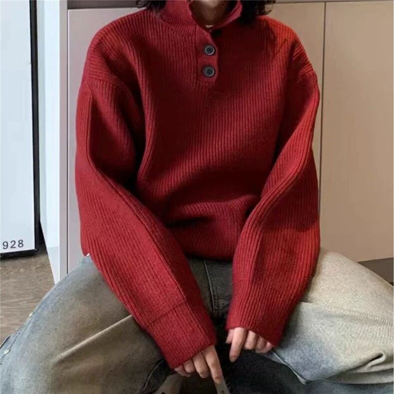 秋冬男士华夫格本命年新年毛衣长袖红色针织衫MY942,男装针织衫/毛衣,星座208-5