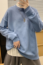 主推现货毛衣男圆领纯色休闲量大有差价A161-2-M001-P35，男装针织衫/毛衣，电商A161-2