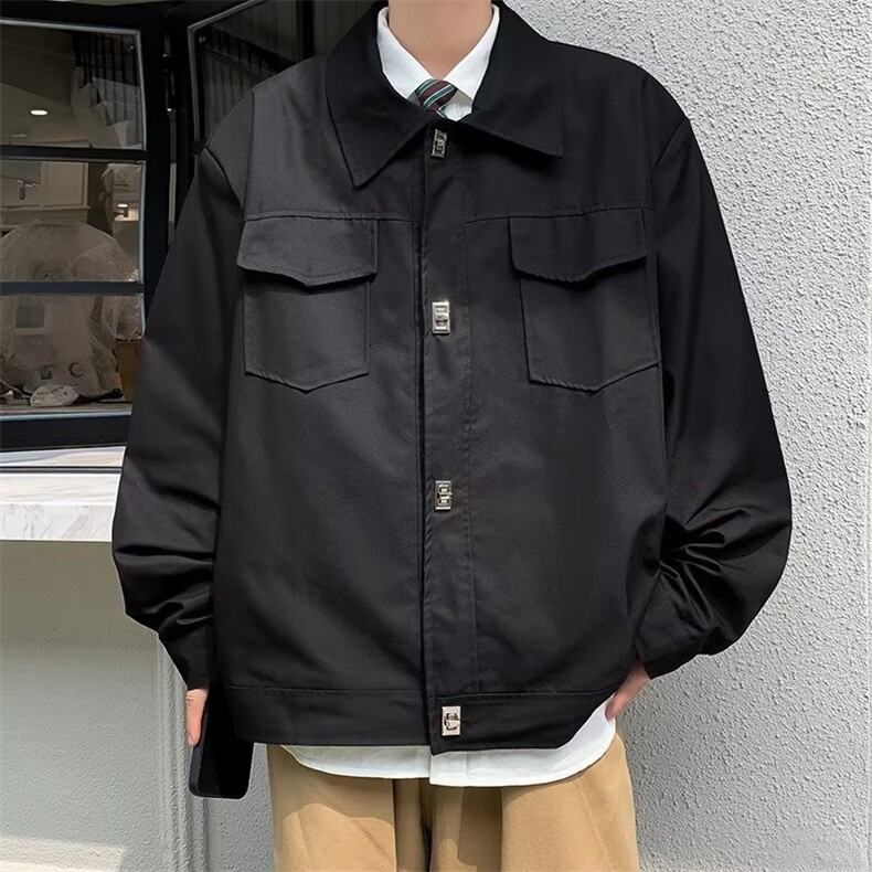 小众设计感金属扣外套男街头春秋痞帅潮外套F838P65,男装夹克,星座1116-2