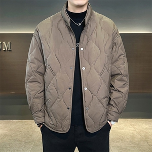 2025新款立领菱形格轻薄羽绒服百搭保暖外套YR3109-P249