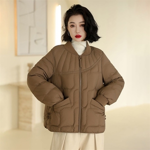 YGYL24冬季新款现货韩版白鸭绒羽绒服通勤立领图片