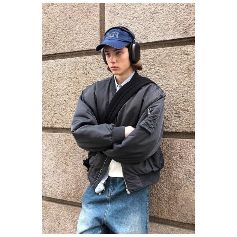 慵懒美式飞行员夹克外套男春秋潮流原宿百搭新款时尚气质文艺简约,男装夹克,星座506A