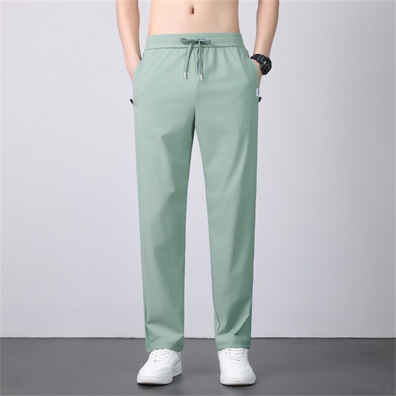GDN-S66081男士夏季新款青年男女同款冰丝长裤中腰运动休闲时尚裤图片