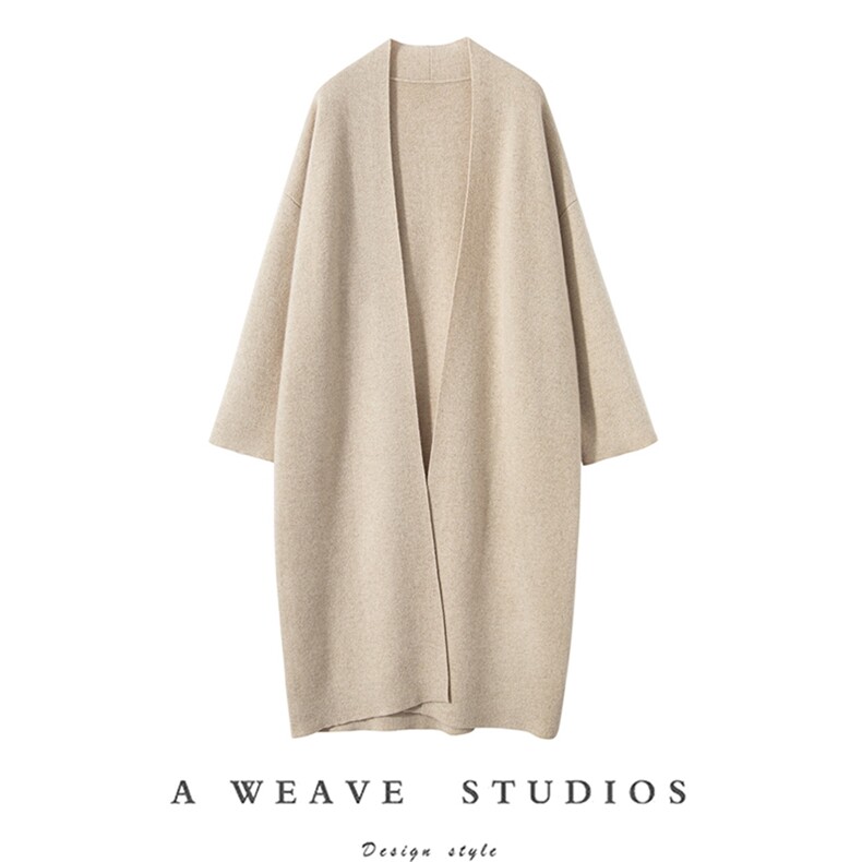 秋冬季新款舒适时尚百搭女士空气层羊绒大衣，女装羊绒大衣，泰盈纯羊绒