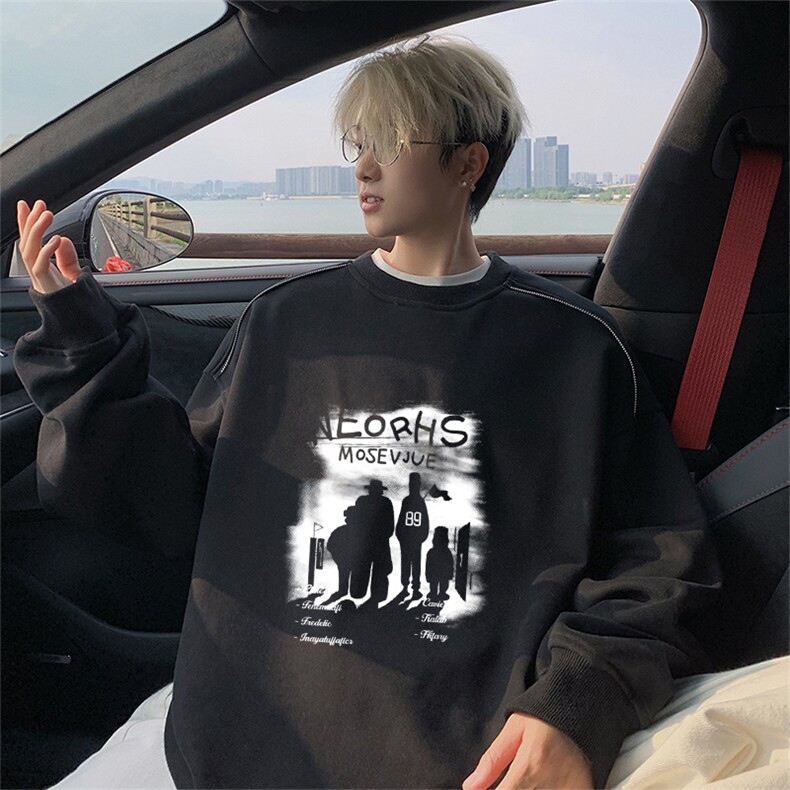 360克重磅图拉链华棉圆领卫衣【有货】C403A-YL25392LL-P45,男装卫衣,电商C403A