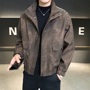 秋季宽松立领皮衣外套男装夹克大货C317-J1118-P155图片