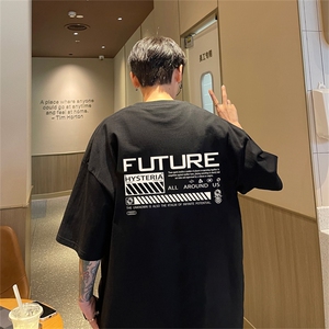 220g纯棉美式夏季短袖t恤男DT412-特批19 控38图片