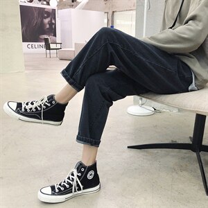 港风宽松复古牛仔裤男士秋季潮流个性直筒裤K819-P40图片