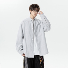 日系cityboy条纹长袖衬衫潮流休闲衬衣宽松百搭外套C2264-特价P33，男装衬衫，电商A007