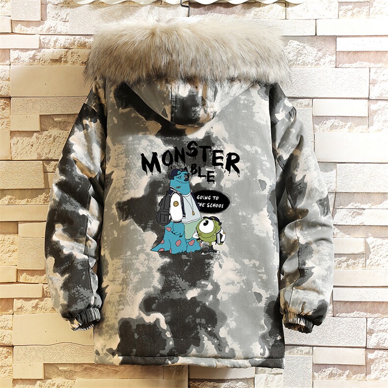 MC49074-P135日系潮衣男大码派克服男工装服外套袄砖墙,男装棉衣,电商A040A