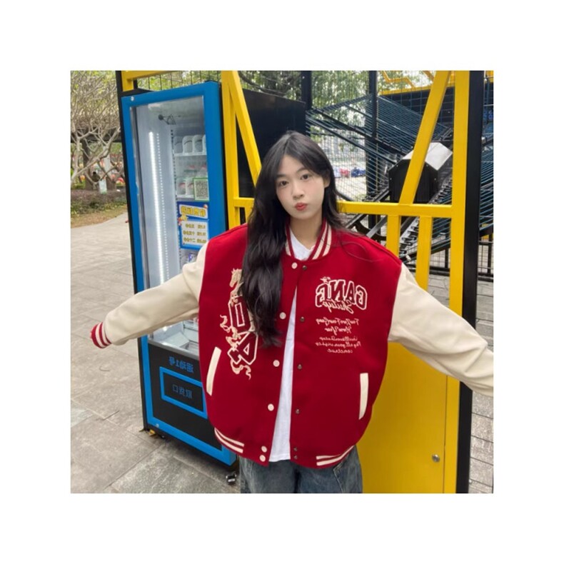 1506-1/MH83651/P79红色棒球服女冬季马年毛巾绣情侣夹棉加厚夹克,男装夹克,星座1506-1