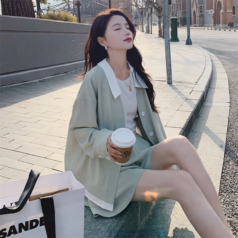 【现货上新】温柔洋气时尚衬衫休闲百搭套装裙088-2323p155控228,女装套装/套裙,2C088