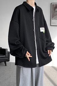 衬衫男士秋季新款港风宽松长袖提花衬衣CS027-P45(现货）图片