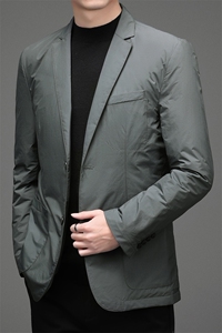 秋冬季爸爸西装外套男中老年商务休闲宽松西服MNSA6629961-P245图片