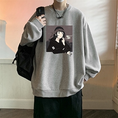 圆领卫衣男大码加厚加绒长袖t恤男S6122-P28加绒款-P33，男装卫衣，电商A040