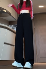 特批P42无差价秋季新款雪尼尔泡泡格中性欧棉绒阔腿长裤男士K1613，男装休闲裤，电商A001-1