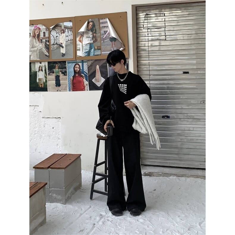 美式复古街头长袖潮牌 卫衣男女春季潮流宽松上衣ins外套图片