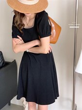 香丽迪2022年夏季新款拼接连衣裙女针织短袖圆领修身高腰，女装连衣裙，香丽迪1