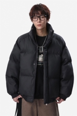 新款冬季羽绒立领PU皮棉服棉袄韩版宽松外套A436-2522-P80，男装棉衣，电商A436