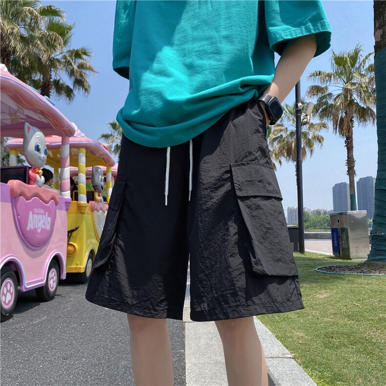 INS潮流亮色多巴胺工装裤冰丝宽松休闲短裤B315-K24076-特p25控48,男装牛仔裤,电商B315