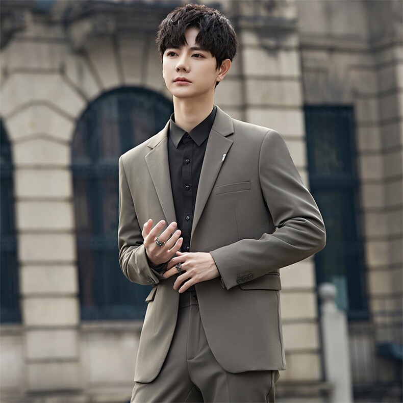 2025春秋男商务正装礼服西服时尚休闲西装两件套A355-5582-P235,男装西服,电商A355（原A415）