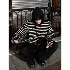 纹连帽毛衣美式复古潮牌休闲宽松针织衫外套MY13特P53，男装针织衫/毛衣，星座908-1