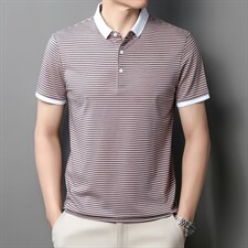 青年夏季2022无缝男士短袖POLO衫透气时髦商务潮流半袖上衣P50，男装Polo衫，星座1105-3