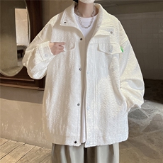 小香风美式牛仔大码M-5XL夹克大皂风百搭工装外套JK8740P125控168，男装工装外套，星座227-7