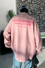 秋季新款QT2603-TP30控价48多色可选桃皮绒休闲宽松印花衬衫男，男装衬衫，电商A102