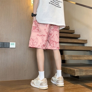 五分裤宽松大码休闲沙滩裤子A406 K256 特P M-4XL25 5XL-8XL28图片