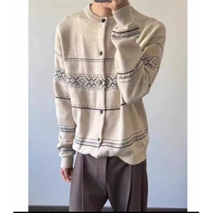 现货原版质量费尔岛毛衣开衫男女情侣装针织衫外套WF11-p50图片