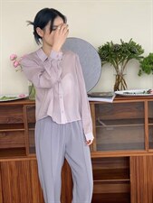 短款衬衫，女装衬衫，LIN.Y