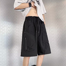 休闲短裤时尚潮牌休闲裤夏季男宽松型潮流纯色KK246-P36，男装牛仔裤，星座911-3