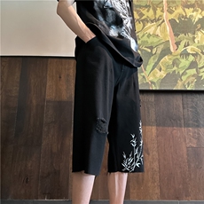 D2058-p45-控68现货风宽松cleanfit牛仔裤七分裤黑暗，男装牛仔裤，星座116