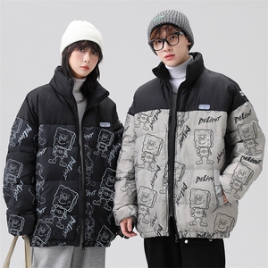 新标冬季新款潮加厚立领青年白鸭绒羽绒服情侣外套DB6590-P155图片