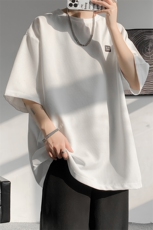 8XL-M重磅！特大码T潮牌上衣男中性华夫格短袖T恤DX304P25控39，男装T恤，电商D206-1
