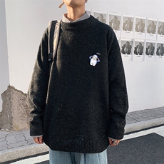 M19167-P45加绒款-P65加厚加绒毛衣男大码毛线衣男针织衫男线衫，男装针织衫/毛衣，电商A040
