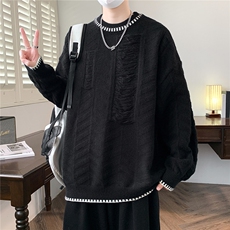 1018-1-M642-P45秋冬新款圆领男士潮流针织衫青少年内搭毛衣，男装针织衫/毛衣，星座1018-1​