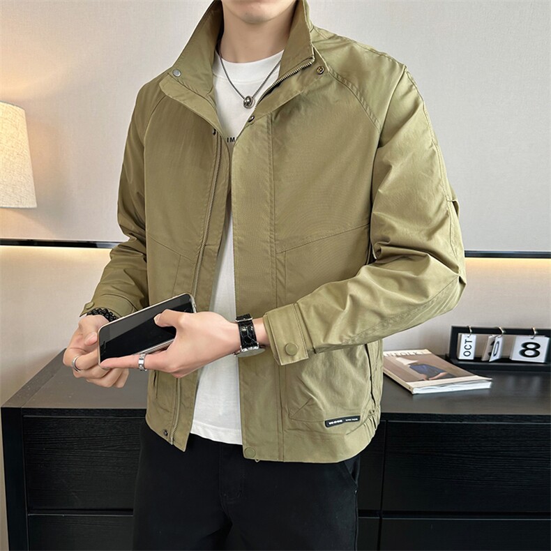 2026店主风春季立领简约休闲棒球服夹克外套男7719-P55,男装夹克,电商A413