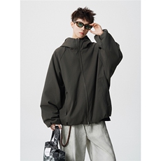 机能风连帽宽松冲锋衣夹克外套男女D309B-JK02-P85，男装夹克，电商D309B