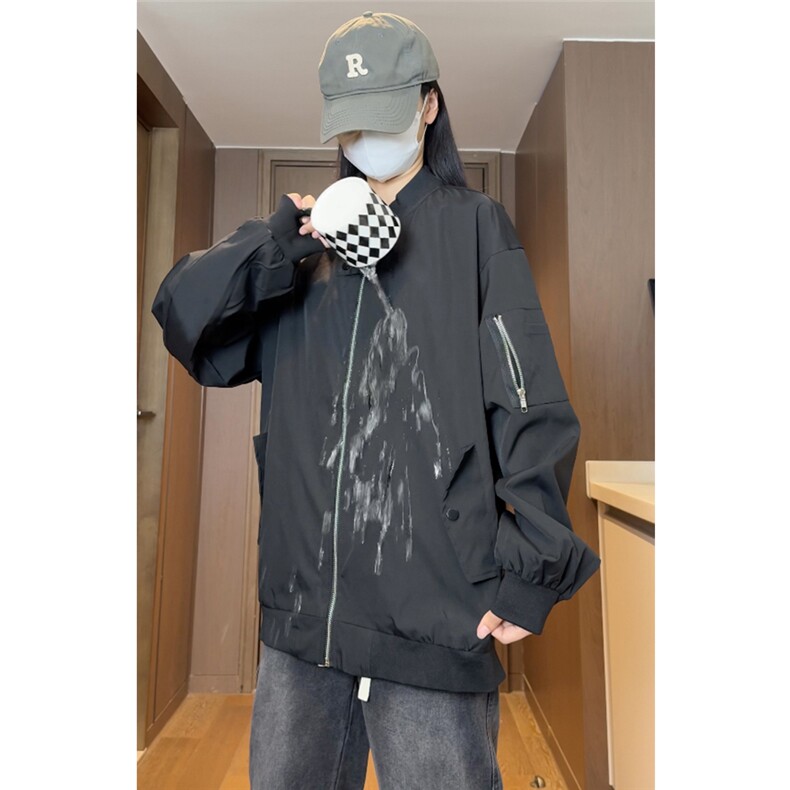 光板得物\唯品\抖音二开高品质防水棒球领冲锋衣夹克F360P55,男装夹克,电商A247