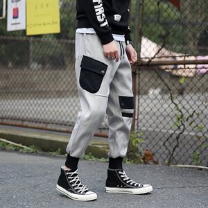 20秋装新款日系大码潮流休闲工装宽松束脚裤哈伦九分裤K821-P50图片