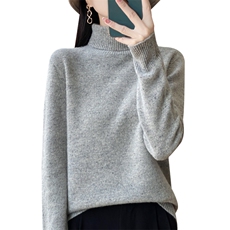 时尚百搭女士羊毛高领毛衣秋冬保暖显瘦长袖针织衫，女装羊毛衫，九嘉羊绒