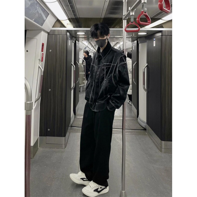 【有货】cleanfit皮衣外套男春秋高级感痞帅飞行员夹克W190CC-P92,男装夹克,星座1007（原301D）