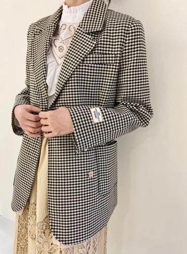 春季新款格纹西装外套，女装西装，绝对七点VIP