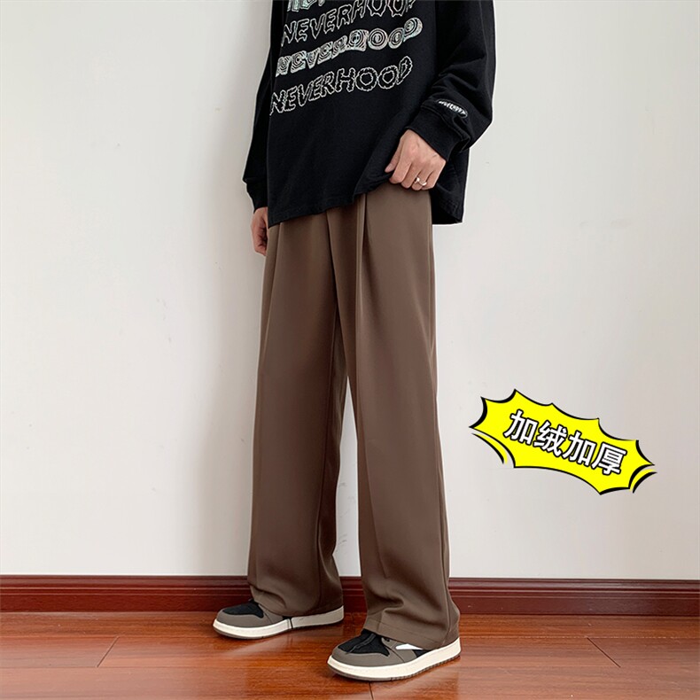 港风抖音品质休闲裤西裤真超复合加绒P65控88常规款P50控68，男装西裤，电商A014