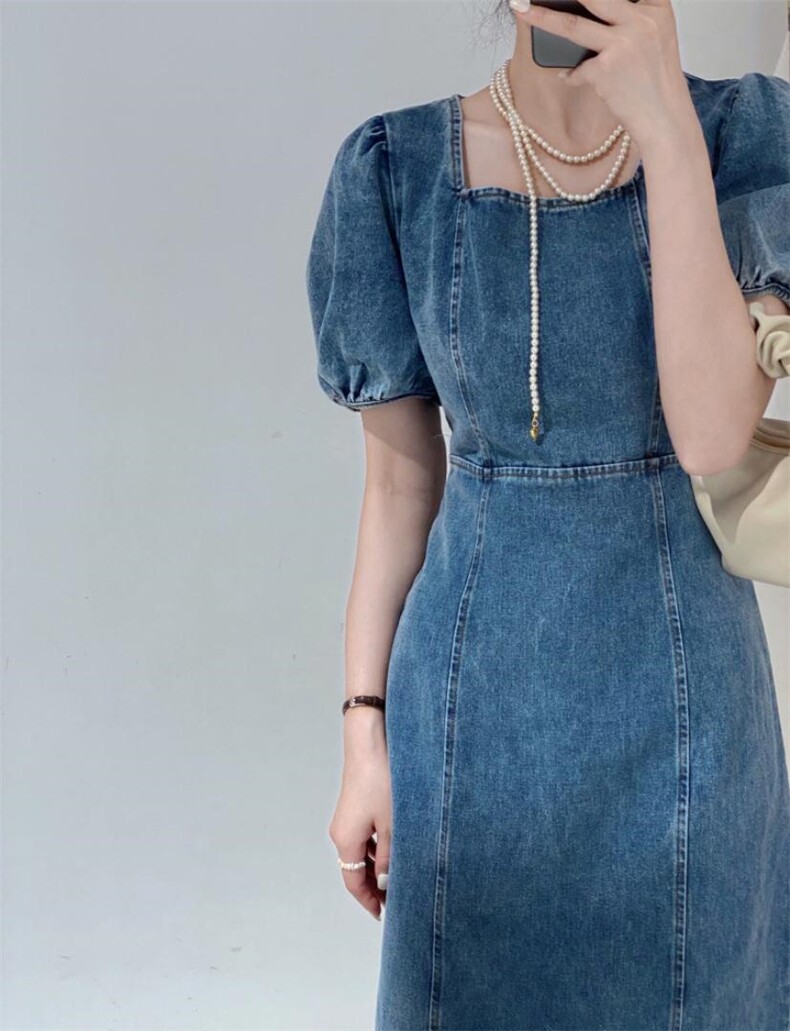 韩版收腰牛仔裙，其它，驿谷