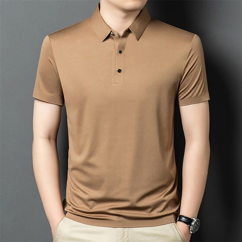 R-QG6130夏季男士新款无痕短袖T恤青年修身体恤休闲POLO衫，男装Polo衫，电商B360